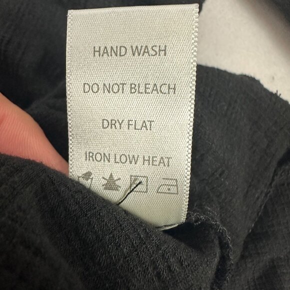 Max Studio Women's Black Cardigan Top With Tie Sleeves Size 1X - Picture 6 of 6